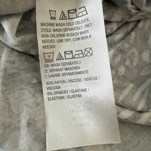 Belle by Kim Gravel Dress Soft Knit Spandex Vibrant Print Lounge Midi Tall | XLT - Picture 7 of 9